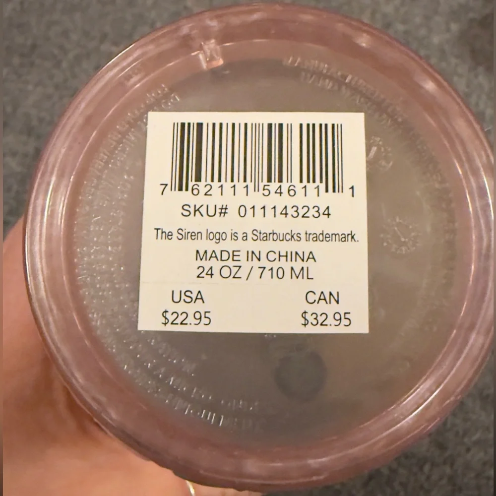 Starbucks 24oz Iridescent Pink & Green Diamond Texture Tumbler Cup Green Straw